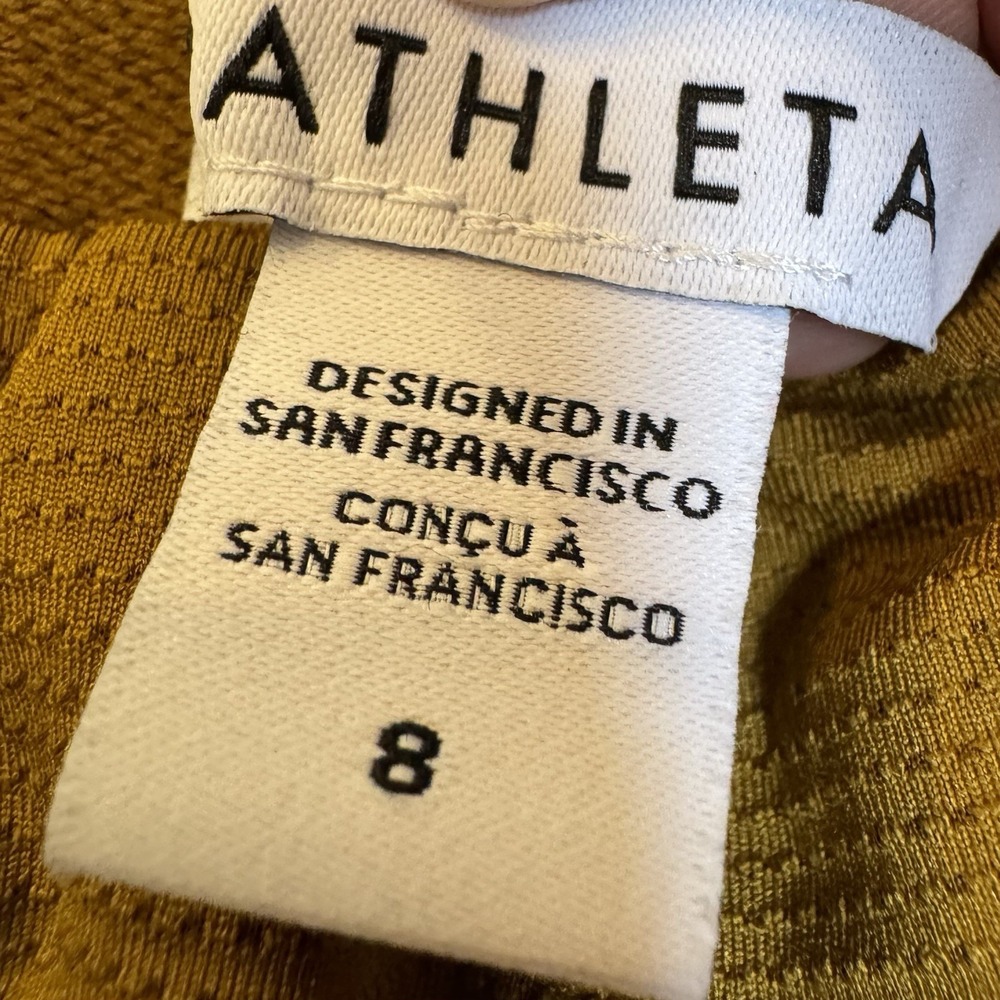 Athleta Vienna Cargo Skort Skirt Brass Yellow Built in Shorts 8 M Medium - Picture 5 of 8